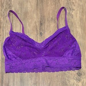 Cosabella Amore Purple Lace Bralette Size Large Made in Italy L